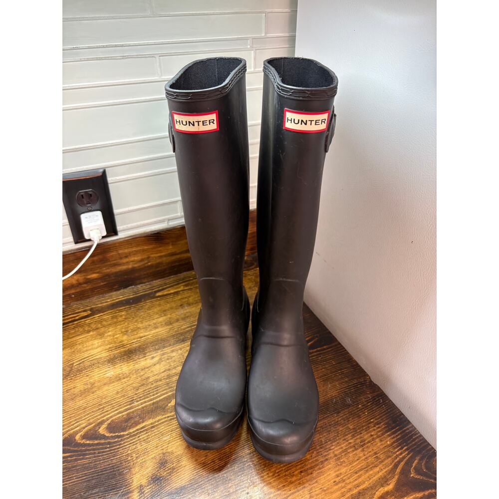 Hunter‎ Tall Black Rain Boots Size 7